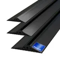 DQ-PP GARAGENTOR DICHTUNG – 1m – 15mm x 80mm – schwarz – Bodenabdichtung aus EPDM – Gummidichtung – Garagendichtung – Gummischwelle – Türschwellendichtung Bodenplatte