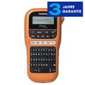 Brother PTE110G1 P-Touch Beschritungsgerät QWERTZ-Tastatur Hinterbanddruck NEU