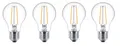 4x Philips LED Filament Birne E27 warmweiß 1,5W = 15W 470lm EEK:G (Spektrum A-G)