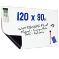Whiteboard Folie 120 x 90cm | Magnet Haftend | + Stifte Halter Wischer