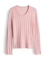 OPUS Damen Pullover | POLMI Slim Rippstrickpullover mit Wollanteil Coral Blush, 44