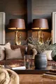 AMBIENTE-LEBENSART.DE Lampenschirm Designer Lampenschirm Kaiman Optik Leder Imitat