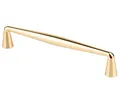 Möbelgriff BA 128mm Küchengriff Linea Gold Schrankgriff Messing glänzend modern