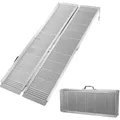 Xpotool - Wiltec Rollstuhlrampe Doppelt Faltbar 122cm 270kg, Mobile Auffahrschiene Als Rollirampe, Aluminium Kofferrampe