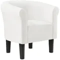 [en.casa] Sessel, Weiß, Textil, 70x70x58 cm, Wohnzimmer, Sessel, Polstersessel