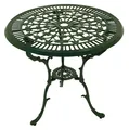Gartentisch Gartenmöbel Alu Metall Alutisch LUGANO 70cm rund grün,2. WAHL
