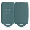 kwmobile Autoschlüssel Hülle kompatibel mit Renault 4-Tasten Smartkey Autoschlüssel (nur Keyless Go) - Silikon Schutzhülle Schlüsselhülle Cover in Arctic Night