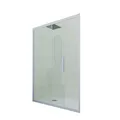 PORTA DOCCIA SCORREVOLE IN PVC KLARGLAS VINTAGE-BLAU PROFIL 100 CM MOD. DECO