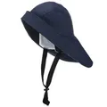 FRIESEN Friesennerz Regenhut "Land voraus!" Unisex Südwester "Land voraus!" - Regenmütze Wasserdicht Innenfutter blau L