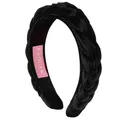 Krüger Dirndl Trachtenhaarreif | Samt-Haarreif geflochten | Damen (schwarz, EInheitsgröße)