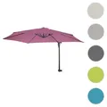 Wandschirm Casoria, Ampelschirm Balkonschirm Sonnenschirm, 3m neigbar, Polyester Alu/Stahl 9kg ~ lavendel-rot