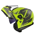 LS2, Modularer Motorradhelm STROBE II CODE Gloss H-V Yellow Grey, M