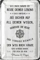 LANOLU Retro Blechschild Genieße die Reise deines Lebens - Emotionales Geschenk Tochter oder Sohn von Mama und Papa - Erste Wohnung Geschenk Auszug Jugendweihe 20x30cm