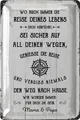 Blechschild Genieße die Reise deines Lebens vintage Metallschild Spruch 20x30cm