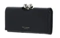 Ted Baker Leder Geldbörse Roosali Rose Detail Leather Bobble Purse Black schwarz