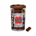 Simba Blox 100 Braune 8er Steine in Dose Bausteine Klemmbausteine 100 Stück