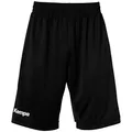 Kempa Herren Player Long Kurze Hose Shorts Für Sport Fitness Gym Basketball Handball Jogginghose Mit Elastischem Bund, Schwarz/Weiß, XXL EU