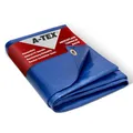 A-TEX® Abdeckplane 260g/m² (Blau, 3 x 4 m) | Verschiedene Stärken, Größen und Farben wählbar | Plane mit Ösen | Gewebeplane Gartenplane BAU Zelt Holzplane | wasserdicht | reißfest | UV-stabilisiert