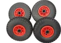 4 x FROSAL PU Rad Bollerwagen Bollerwagenrad Sackkarre Rad pannensicher 25mm