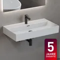 Keramik Waschtisch Waschbecken Möbelwaschtisch Waschplatz weiß modern 80cm