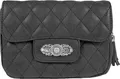 Gesteppte Handtasche "Alessia" mit Applikation | Schwarz