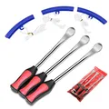 Mookis Reifen Montiereisen Tire Spoons Lever Iron Tool Kits 3pcs Reifenheber montierhebel Werkzeug 3pcs Rad Felge Protektoren Tool Kit für Motorrad Fahrrad Reifen