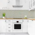 micasia Küchenrückwand selbstklebend Fliesenoptik ohne Bohren fugenlos - Made in Germany - Dekofolie Modern matt Paneel gelb Küche Herd Spritzschutz 1055 (50x50cm)