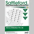 Sattleford Label: 600 Adress-Etiketten 70x36 mm Universal für Laser/Inkjet