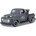 Maisto 32185 - Modellauto - Ford F1 Pick-Up '48 + Harley WLA Flathead '42 (schwarz, Maßstab 1:24)