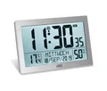 Tchibo - ADE Digitale XL-Funk-Tischuhr mit Thermometer und Hygrometer - silber