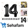 Eleganter Zahlballon 14 Jahre - Hochwertiger Folienballon für besondere Anlässe