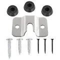 joyionic Wandhalter für Dartboards Steel-Dartboards Befestigungsset für Dartscheiben, aus Edelstahl & Gummi, inkl. Abstandshalter, Schwarz-Grau