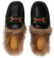 GUCCI Horsebit Pantoffeln Sandalen Ace Sneakers Slippers Schuhe Trainers 40 Slipper mit Goldfarbenes Horsebit und Web-Streifen