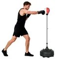 Punchingball, Boxsack 147-165 cm höhenverstellbarer Standbox-Trainer, Schwarz