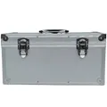 Alubox Alukoffer Silber Koffer Werkzeugkoffer Aufbewahrung leer 20x20x40 cm Deckel abnehmbar