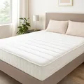 DREAMSTAR Topper 160x200cm mit Schaumkern | atmungsaktiver Matratzentopper mit 4 Eckgummis | Bequeme Matratzenauflage für Boxspringbetten, Schlafsofas, Wohnwagen, Camping | Öko-TEX®| 160 x 200cm