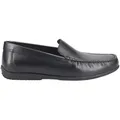 GEOX Slipper ASCANIO, Glattleder, Schwarz, Herren - Schwarz - 43
