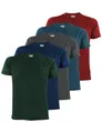 ALPIDEX Herren T-Shirts 5er Set Rundhals 100% Baumwolle Einfarbig Shirts Basic Shirt Kurzarm S M L XL XXL 3XL 4XL 5XL, Größe:XXL, Farbe:Earth