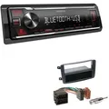 Kenwood KMM-BT209 1-DIN Autoradio Bluetooth USB AUX-In Short Body mit Einbauset für Mercedes-Benz C-Klasse