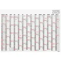 GLOCKEN Jahresplaner Plakatkalender 98x68,5cm 14 Monate Kalendarium 2026 weiß