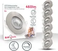 Einbaustrahler 68mm 6er Set - 230V, 4,9W, 480lm, LED, dimmbar, warmweiß, matt-nickel