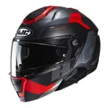 HJC i91 Crast MC1SF Klapphelm mit Sonnenblende Gr. XXL - MC1SF Schwarz Rot Grau