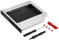 Poppstar Laufwerksrahmen für 2,5" SSD HDD Festplatte (7mm, 9,5mm, 12,5mm) in 12,7mm Sata 3 CD-DVD Schacht (Notebook, Laptop, etc.), Festplattenrahmen Aufrüstset