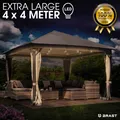 BRAST® Pavillon Aluminium Infinity 3x4m oder 4x4m | inkl. Moskitonetz