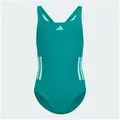adidas Performance Badeanzug 3-STREIFEN C-BACK KIDS BADEANZUG (1-St) blau 128