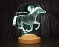 Geschenkelampe für Tierliebhaber mit Gravur Personalisiert Delphin Pferd Elefant Hirsch Deko Lampe
