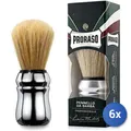 6x Proraso Bartpinsel Set Aus Metall 8004395000395