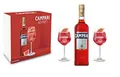 Campari Geschenkset - Campari 0,7L (25% Vol) + 2x Gläser + Giftbox - [Enthält Sulfite]