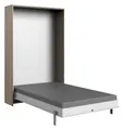 Wimex Bett Juist (mit Lattenlost, ohne Matratze, 1-tlg., moderne Optik, mit Lattenrost, Platzsparend), 120x200cm Vertikal klappbar weiß Eiche Sanremo