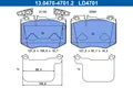 Für ATE 13.0470-4701.2 Brake Pad Set, disc brake 13.0470-4701.2 Ceramic brake p